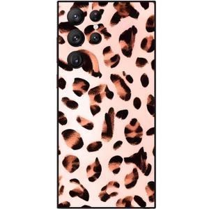 Berkin Arts Compatible with Samsung Galaxy S24 Ultra Case Silicone Cover Leopard Print Rose Pink Geometric Stylish