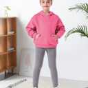 Hvididan Girls Fleece Hoodies Size 10-12 Oversized Hoodies for Teen Girls Warm Long Sleeve Toddler Sweatshirt, Pink, Size 10-12