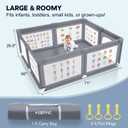 Baby Playpen for Babies and Toddlers, 71x60 Inches Thickening Tube Baby Playards Kids Activity Center with Anti-Slip Suckers Tear-Resistant Mesh