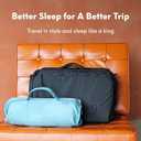 Cushion Lab Travel Deep Sleep Pillow Compact Memory Foam Neck Pillow for Sleeping, Portable Pillow for Hotels, Camping, Side & Back Sleepers, On-The-Go Wellness Green