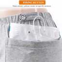 WEEOATAR Incontinence Care Shorts,Fistula Pants,Catheter Underwear Incontinence Pants,Urine Bag Underwear with Double Pockets for Nephrostomy,Foley,Suprapubic&Biliary Catheters(Man Light Grey,L)