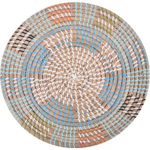 uxcell Wall Basket Decor, Natural Seagrass Rattan Basket Wall Decor, Hanging Woven Flat Basket, Decorative Wall Basket Bohemian Wall Art (35cm - Style 4)