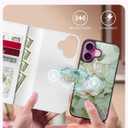 LUHOURI for iPhone 17 Case Wallet - Wireless Charging Compatible Detachable Flip Folio Leather Cover - RFID Blocking 4 Card Slots Holder - Protective Phone Case for Women - Vintage Magnolia Flowers
