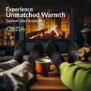 COZIA Merino Wool Socks for Men & Women Casual Warm Winter Cozy Thermal Socks (Large-X-Large, Black)