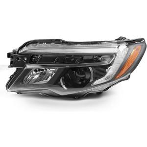 Driver Side Halogen Headlight w/DRL Compatible with 2016-2020 Pilot EX/EX-L/Touring 2017-2020 Ridgeline Headlamp 33150TG7A12 HO2502167 (Left)