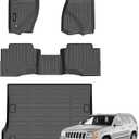 Jenofa-Car Floor Mats & Cargo Liner for Jeep Grand Cherokee 2005-2010 All Weather Floor Mats Set Custom for Jeep Grand Cherokee Full Set Waterproof Durable Floor Liners for Cherokee Accessories Black