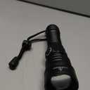 BIKACU Tactical Flashlight with Picatinny Rail Mount, 3000 High Lumens Bright USB Rechargeable Flashlights with Tactical Pressure Switch, Adjustable Focus,3 Modes, Waterproof Hunting Light