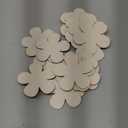 Blulu 3 Inch Unfinished Wooden Flower Cutouts Wooden Discs Crafts Blank Flower Shape Ornaments Embellishments Slices for DIY Projects Decoration(50 Pcs)