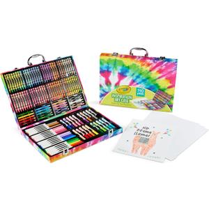 Crayola Inspiration Art Case Coloring Set - Tie-Dye (140ct), Art Supplies Set For Kids, Travel Drawing Kit, Holiday & Christmas Gift for Girls & Boys, Ages 5+