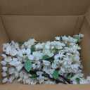 Briful 6 FT White Artificial Bougainvillea Garland with Hanging Loop