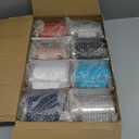 MEWAY 12oz Mix Color Mug With Handle 8 Pack Bulk, Stainless Steel Insulated Travel Tumblers With Sliding Lid, Double Wall Vacuum Camping Coffee Cup for Hot & Cold Drinks Tea (Mix, Set of 8)