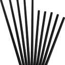 3 x 500 Count | Kingseal FSC Certified Paper Cocktail Straws, Stirrers, Unwrapped, 5.75 Inch Length x 6mm Diameter, BLACK, "Jumbo" Size, Biodegradable, Earth Friendly, Bulk Pack - 1 Box of 500