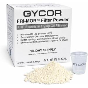 FRI-MOR™ Commercial Deep Fryer Oil Filter Powder – Oil Saver & Extender, 2X Oil-Life, 50% Cost Savings, Removes Odors & Burnt Flavors, For Restaurants & Food Trucks, 12 lb (90-Day Supply), Made in USA