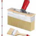 60" Long Handle 6" Deck Stain Brush Applicator with 3" Paint Brush for Woodstains, Oils, Decking, Decking Stains, Deck Coatings, Fence Wall Furniture Paints