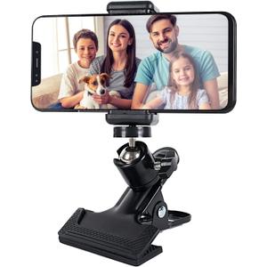 Adjustable Phone Holder Desk Phone Holder Dock Universal Smartphone Stand 360 Rotation Cell Phone Clamp with 1/4 Interface for Smartphones