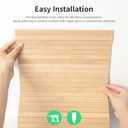 AMZDEPOT Natural Bamboo Wall Panel for Interior Wall Decor, Renewable Pole Wrap Wainscoting Paneling for Wall Ceiling Furniture Cabinet Office, 12 x 96 Inch, Carbonized