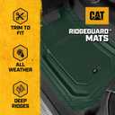 Cat® ToughLiner™ Car Floor Mats - Heavy Duty Trim to Fit Mat for Trucks - Car Mats & SUV Floor Liners for Car - All-Weather Truck Accessories & Odorless Rubber Automotive Mats - Green