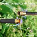 Giraffe Tools Garden Hose 2ft x 5/8'', Short Water Hose Heavy Duty, Lightweight, Flexible Hybrid Hose, Male to Female Fittings