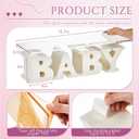 BABY Acrylic Cupcake Stand 6.3 x 15.7 in Baby Shower Cupcake Stand Clear Dessert Display Holder Tower for Gender Reveal Birthday Party Decorations Supplies Table Centerpiece