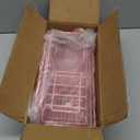 5 Pack Shower Caddy Organizer Rack Shelf for Inside Shower, Adhesive Bathroom Wall Storage Basket Rustproof Stainless Steel Shampoo Holder, Girly Bathroom Accessory Decor Set, Pink