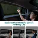 XCBYT Car Window Shades, Car Window Covers to Block UV and Heat, Window Shade for Bay in Car, Car Window Screen for Privacy Protection with Elastic Breathable Mesh for Camping Napping Dressing (XW-FWZ-B)