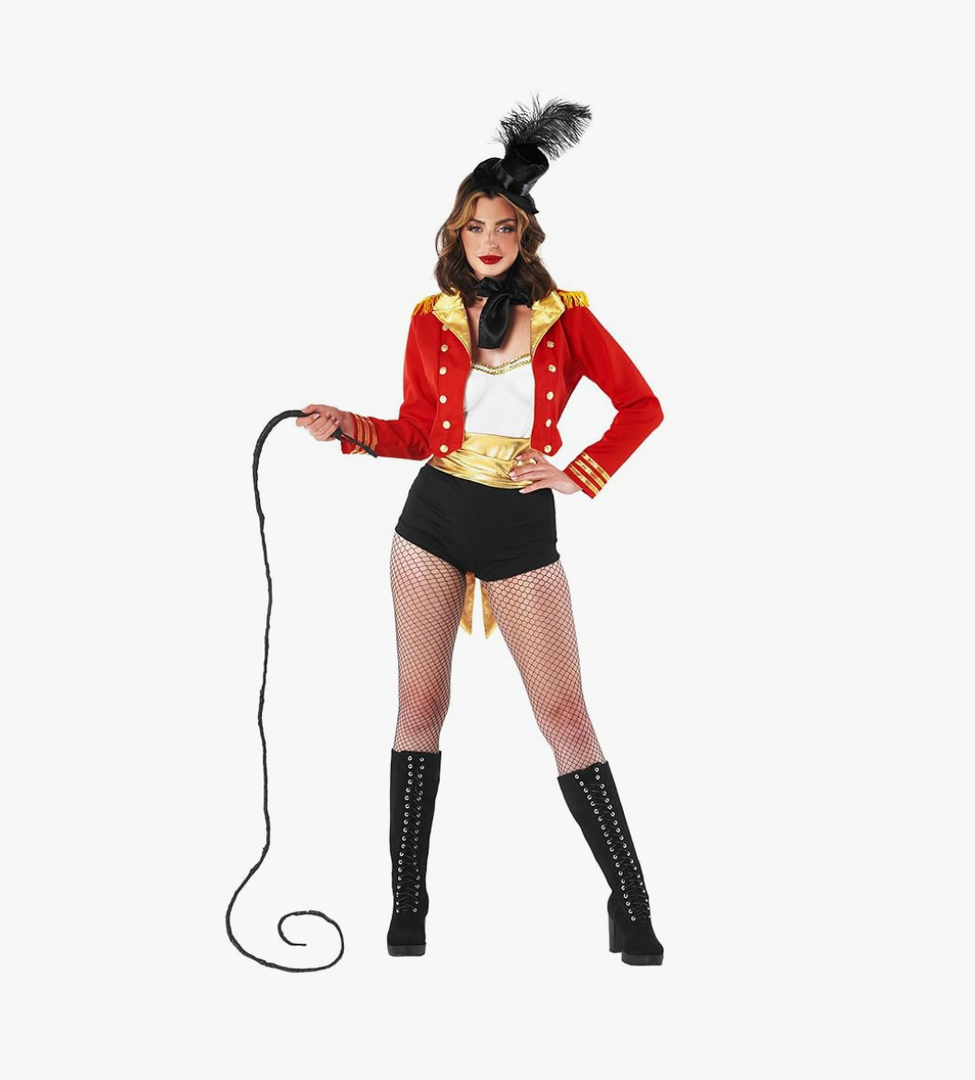 fun shack Womens Circus Ringmaster Costume, Lion Tamer Outfit for Women, Ringmaster Dress for Themed Parties, M