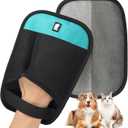2 x Dotoner Pet Hair Removal Glove Pet Hair Remover for Dogs & Cats Comfortable Fit Durable Pet Grooming Glove Easy to Use Pet Hair Mitt for Furniture Car and Home