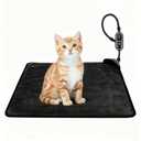 Orznez Pet Heating Pad for Cats & Dogs,Safe Electric Cat Warming Pad with Chew Resistant Cord,Automatic Induction Heated Cat Bed,Adjustable Temperature & Time (17.7" x 17.7")