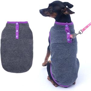 Dog Fleece Sweater, Soft Dog Vest Apparel Sleeveless Puppy Winter Cold Weather Clothes Doggie Jacket Pullover for Small Medium Dog and Cat(Grey,M)