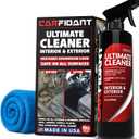 Carfidant Interior Car Cleaner  Upholstery & Car Seat Cleaner for Deep Cleaning Leather, Fabric, Plastic, Rubber - 18oz All-in-One Car Cleaning Kit & Interior Detailer Spray