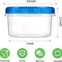 Qeirudu 10 Pack 8oz Freezer Storage Containers with Screw Lids, Leakproof Meal Prep Containers, Small Reusable Plastic Food Storage Containers for Fruits, Leftovers, Salads, Overnight Oats