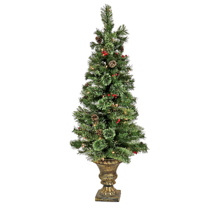 National Tree Company 4.5-ft Pine Pre-lit Artificial Christmas Tree with Clear Incandescent Lights