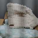 Bedsure ComfyFleece Cute Cat Couch for Pets - As Seen on TV on Good Day New York, Small Medium Dog Bed, Supportive Couch Bed for Small Dogs, 30 Inch, Cream