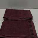 GLAMBURG 100% Cotton 2 Pack Oversized Bath Towel Set 28x55 Inches, Ultra Soft Highly Absorbant Compact Quickdry & Lightweight Large Bath Towels, Ideal for Gym Travel Camp Pool - Burgundy