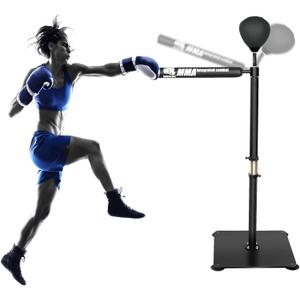 INNOLIFE Boxing Speed Trainer,Boxing Spinning Bar with Speed Bag Free Standing Adjustable Height from 4.8 ft-6 ft, 6 Ft X 14"