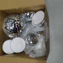 Sliner 16 Pcs Half Disco Ball Wall Decor, Retro Wall Art, 4, 2.36 Inch