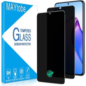 MAYtobe [2-Pack Privacy Screen Protector Designed for Samsung Galaxy S22 Plus Tempered Glass,Support Fingerprint Unlocking, No Bubbles, Anti Scratch, Easy to Install