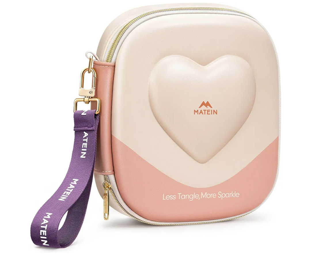 MATEIN Hardcase Tech Accessory Pouch, Valentines Gifts for Her, Cute Travel Electronics Organizer Cable Organizer Bag for Girls, Waterproof Portable Instant Print Camera Case for Travel Essentials