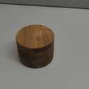 6.5 Ounce Acacia Wood Spice Box with Built In Spoon and Magnetic Rotating Lid Elegant Kitchen Salt Container Holder for Storing Pepper Spices Salt or Your Favorite Seasonings