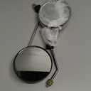 MMG Adjustable Mirror Set, 8mm RH/RH Thread, Chrome Round Shape, Motorcycle Scooter (0514)
