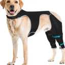 Dog Rear Leg Sleeve to Stop Licking, Adjustable Anti-Slip Recovery Sleeve Pants for Wound Protection After ACL/TPLO Surgery, Hot Spots, Lick GranulomasCone Alternative for Leg Healing,XXL