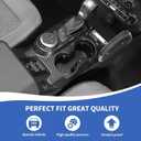 RAZPOY Gear Shift Panel Cover Center Console Cup Holder Trim Compatible with Ford Bronco 2021-2024 Interior Accessories, Carbon Fiber (Not for Bronco Sport, Not for 2025 Bronco)