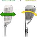 MAZEL Golf Pitching & Chipper Wedge, Right Handed (Right, Stainless Steel (Black Head), S, 45)