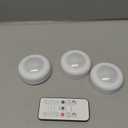 LED Puck Lights with Remote Control, 16 Color Changing Under Cabinet Lighting with Dimmer & Timer, AAA Battery Operated,Under for Closet Bedroom Kitchen, Stair (3 Pack White)