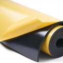 by Big UGGLY XLarge Black Closed Cell Foam Rubber with Peel and Stick Adhesive, 72" x 17" x 1/4"
