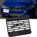Front Bumper Tow Hook License Plate Mount Relocator Bracket fit for BMW 3 4 5 Series F30 12-18, F32 F33 F36 14-18, F10 G30 11-18 F25 F26 X3 X4 Stainless Steel No Drill Holder (for BMW F Chassis)