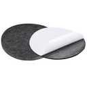 PATIKIL 10" Diameter Dark Grey Felt Furniture Pads, 4 Pack 1/5" Thick Round Soft Adhesive Non-Slip Anti-Scratch Backed Felt Floor Protector for Lamp Furniture DIY Craft