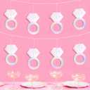 xo, Fetti Diamond Ring 3D Banner - 5 Ft. | Engagement Party Decoration, Tying The Knot Proposal Decor, Bachelorette Backdrop, Just Married, Bridal Shower, She Said Yes