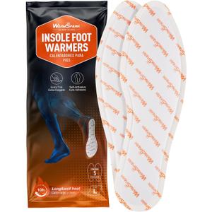 Insole Foot Warmers  Feet Warmers Disposable - S, M, L, XL Toe Warmers, Feet Warmers for Men & Women  10 Hours Lasting Warmth (S | Woman 5-7 | Men 4-6)