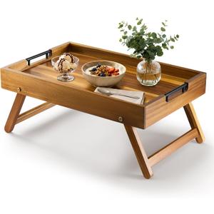 INSAGO Extra Large 22"x14" Folding Breakfast in Bed Tray with Legs, Handles
Bed Trays For Eating With Non-Wobble Legs, No Assembly Required, Raised Edges And Secure Metal Grips For Laptop, Sofa & Meals
